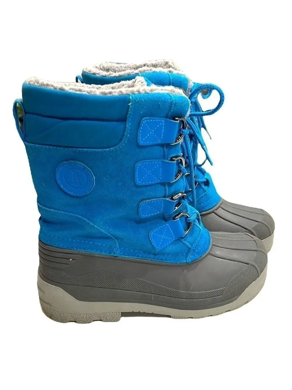 LAND’S End Girl’s Waterproof Suede Rubber Duck Boot SZ 6‎